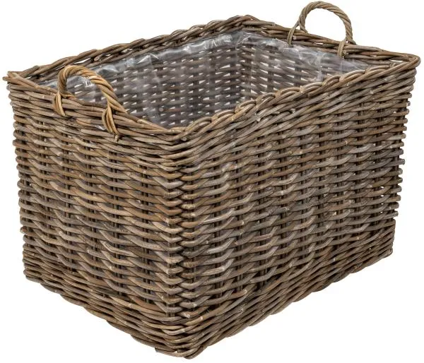 Langer Korb mit Rädern 82x57x52cm