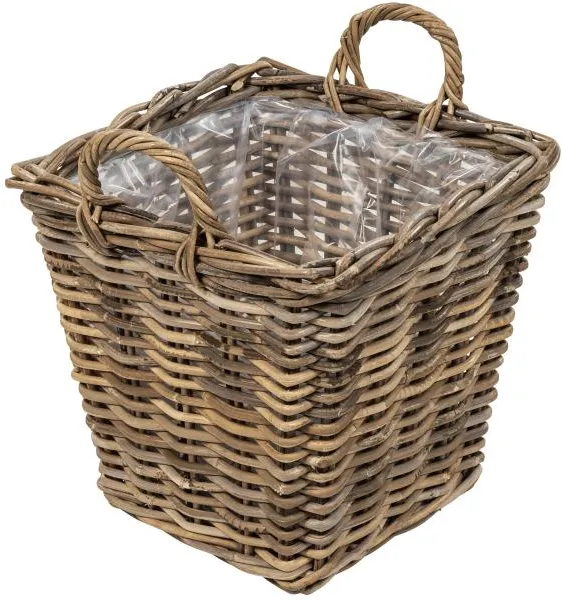 Quadratischer Korb mit Griff 37x37x35cm