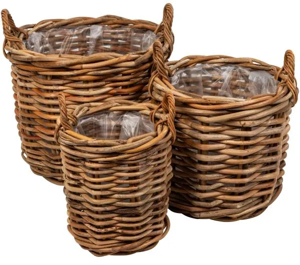 Rundes Korbset mit Griffen