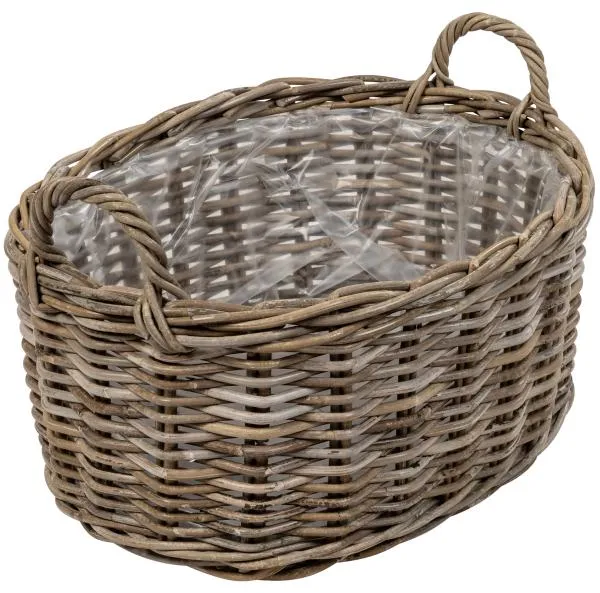 Ovale Korb mit Griff 60x47x28cm