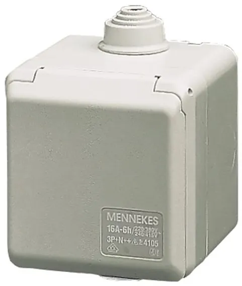 Mennekes CEE-Außensteckdose 3-polig 16A 230V IP44 6H 4102