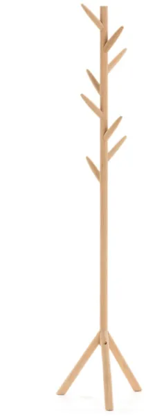 LAFORMA Natane Garderobenständer - weiß gebeizte Birke (H:163)